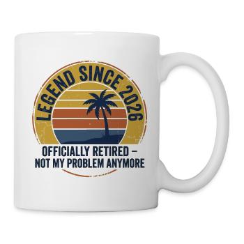 Legende seit 2026: Retro Sonnenuntergang - Tasse - Weiß - Rechts