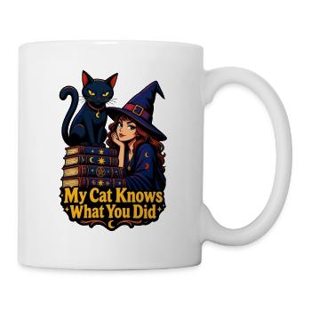 Meine Katze weiß, was du getan hast - Tasse - Weiß - Rechts
