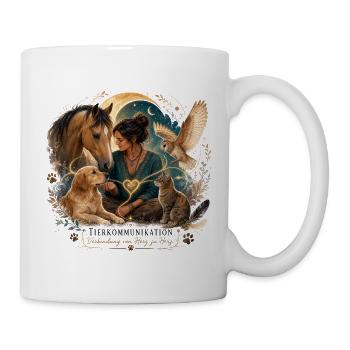 Herzverbindung Mensch Tierwelt - Tasse - Weiß - Rechts