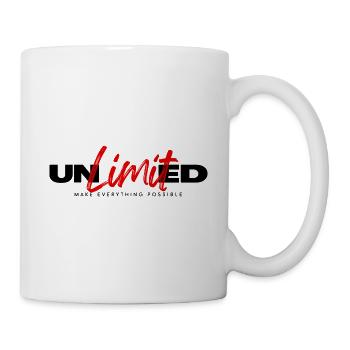 Unlimited – Motivation Erfolg Mindset Spruch - Tasse - Weiß - Rechts