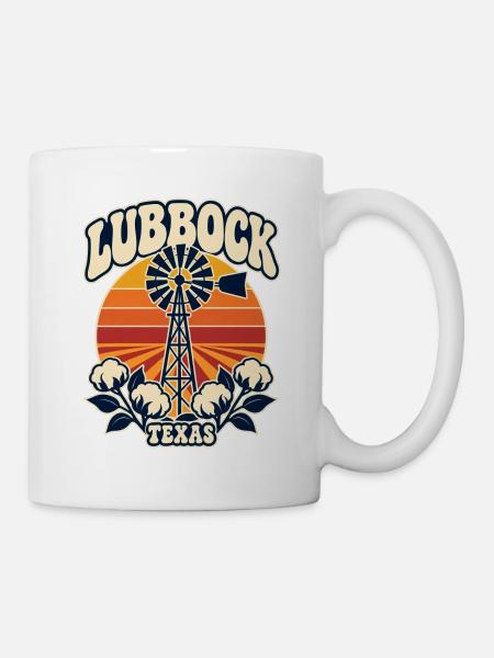 Lubbock Texas Sonnenwind Turm - Tasse - Weiß
