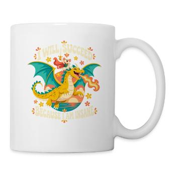 Bloom Ich werde Erfolg haben, weil ich verrückt bin - Tasse - Weiß - Rechts
