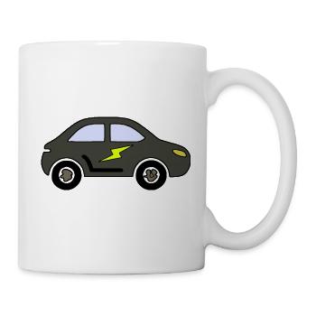 Blitzauto Silhouette - Tasse - Weiß - Rechts