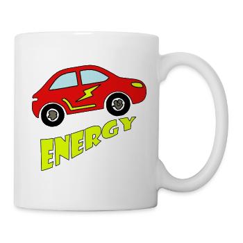 Elektroauto grüne Energie Umweltschutz Statement - Tasse - Weiß - Rechts