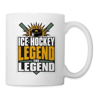 Eishockey Legende Puck Spieler Fan - Tasse - Weiß - Rechts
