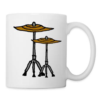 Schlagzeug Becken - Tasse - Weiß - Rechts