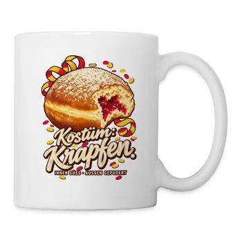 Kostüm Krapfen Fasching - Tasse - Weiß - Rechts