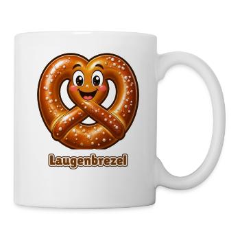 Laugenbrezel Kostüm Fasching Fasnet Verkleidung - Tasse - Weiß - Rechts