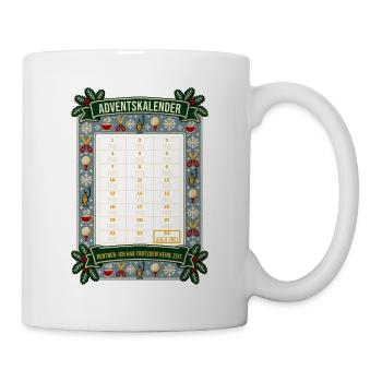 Rentner Adventskalender Frei - Tasse - Weiß - Rechts