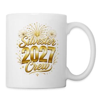 Silvester Crew 2027 Feuerwerk Neujahr Gruppenshirt - Tasse - Weiß - Rechts