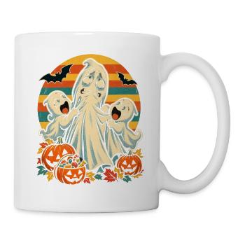 Halloween-Geist Still-Mama im Cluster-Chaos - Tasse - Weiß - Rechts