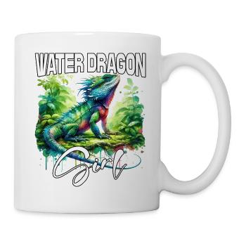 Wasserdrache Girl Lizard Water Dragon - Tasse - Weiß - Rechts