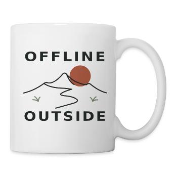 Offline Outside – Berge & Natur - Tasse - Weiß - Rechts