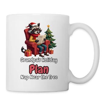 Grandpa's Holiday Plan - Tasse - Weiß - Rechts