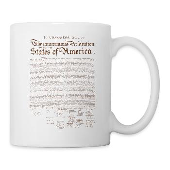 US-Unabhängigkeitserklärung - Tasse - Weiß - Rechts