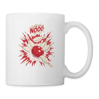 Bowling Nööö Lustige Bowlingkugel Und Pins - Tasse - Weiß - Rechts
