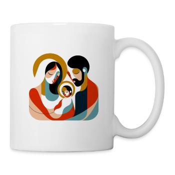 Abstract Holy Family Nativity - Tasse - Weiß - Rechts