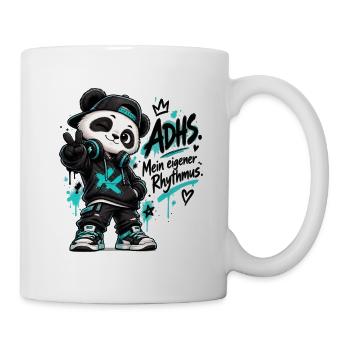 Panda DJ ADHS Rhythm - Tasse - Weiß - Rechts