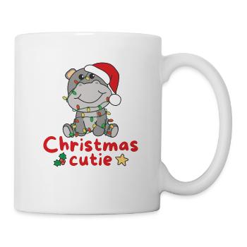 Hippo Weihnachten Nielpferde Christmas Cutie - Tasse - Weiß - Rechts