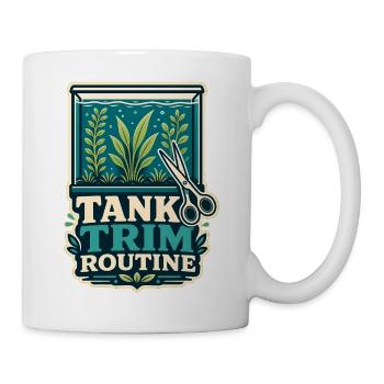 TANK TRIM ROUTINE Pflanzen - Tasse - Weiß - Rechts
