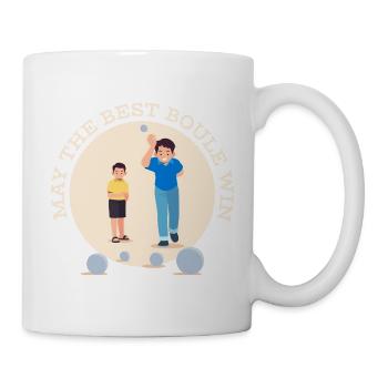 Möge die beste Boule gewinnen – Familie - Tasse - Weiß - Rechts