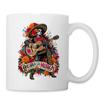 Día Muertos Gitarrenmusik Portrait - Tasse - Weiß - Rechts