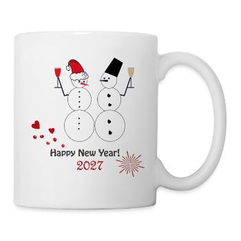 Neujahr  2027  - Tasse - Weiß - Rechts
