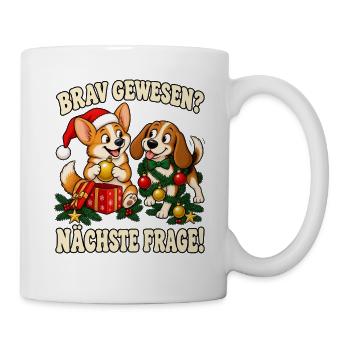 Hundeliebhaber Geschenkidee Weihnachten  - Tasse - Weiß - Rechts