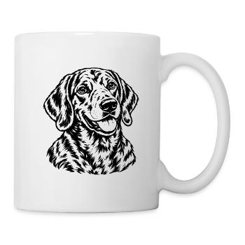 Labrador Retriever – Klassisches Hundeporträt - Tasse - Weiß - Rechts