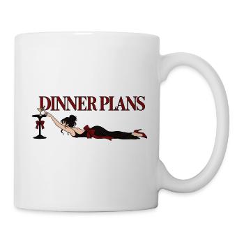 Dinner Plans Martini Girl - Tasse - Weiß - Rechts