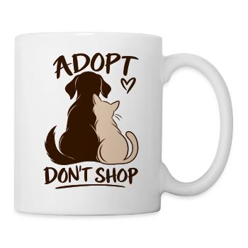 Adopt Don’t Shop Dog & Cat - Tasse - Weiß - Rechts