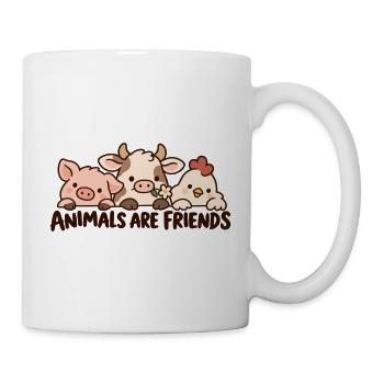 Animals Are Friends Farm Animals - Tasse - Weiß - Rechts