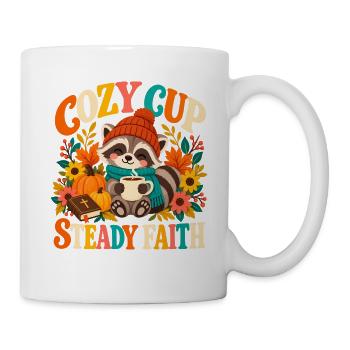 Cozy Cup Steady Faith Christlicher Herbst Herbst - Tasse - Weiß - Rechts