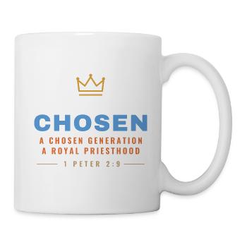 Chosen – 1 Peter 2:9 Royal Priesthood - Tasse - Weiß - Rechts