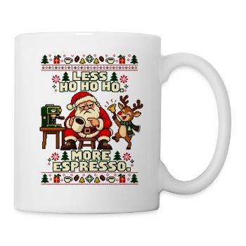 Weihnachten Espresso Kaffee Santa - Tasse - Weiß - Rechts