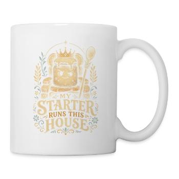 Sauerteig Starter Brotbacken König - Tasse - Weiß - Rechts