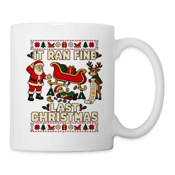 Weihnachten Mechaniker Schrauber - Tasse - Weiß - Rechts