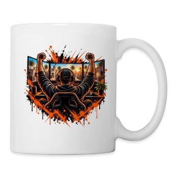 Gamer Sieger Gewinner Pro Gamer Motiv - Tasse - Weiß - Rechts