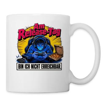 Am Release-Tag Nicht Erreichbar - Tasse - Weiß - Rechts