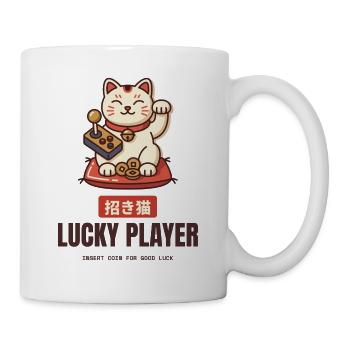 Glücksspieler Maneki Neko Arcade-Joystick-Gamer - Tasse - Weiß - Rechts