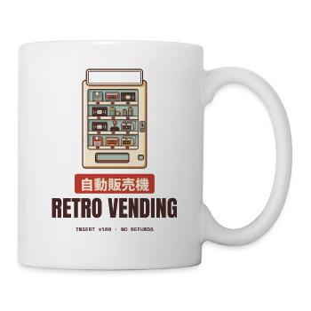 Retro-Verkaufsautomaten-Diskettekassette Japan - Tasse - Weiß - Rechts
