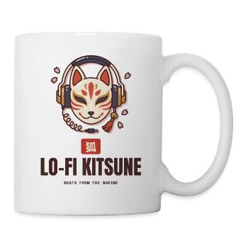 Lo-Fi Kitsune Fuchsmaske Kopfhörer Beats - Tasse - Weiß - Rechts
