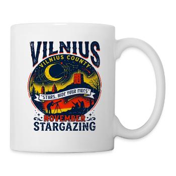 November Stargazing In Vilnius County Oct - Tasse - Weiß - Rechts
