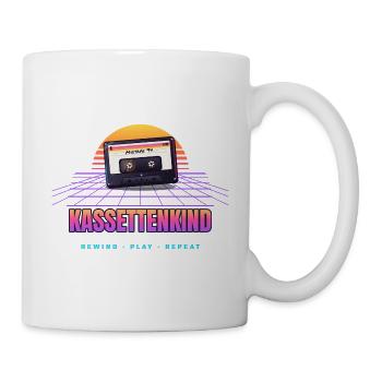 Kassettenkind - Retro 80er Synthwave Kassette - Tasse - Weiß - Rechts