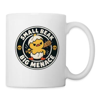 Kleiner Schnabel, Große Bedrohung - Tasse - Weiß - Rechts