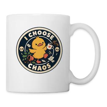 I Choose Chaos Duck Badge - Tasse - Weiß - Rechts