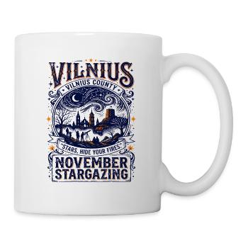 November Stargazing Vilnius County Night Sky - Tasse - Weiß - Rechts