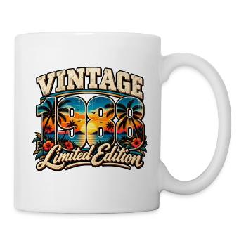 Vintage 1988 – Retro Sunset Jahrgang Design - Tasse - Weiß - Rechts
