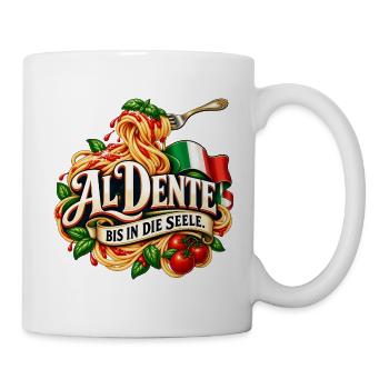 Al dente bis in die Seele - Tasse - Weiß - Rechts