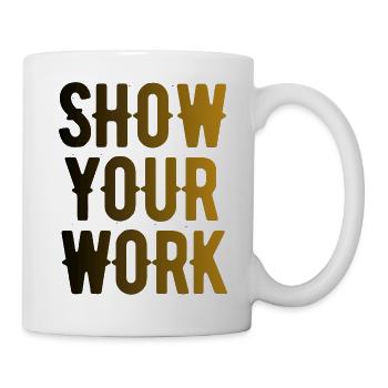 Zeigen Sie Ihre Arbeit: Goldgradienten-Typografie - Tasse - Weiß - Rechts
